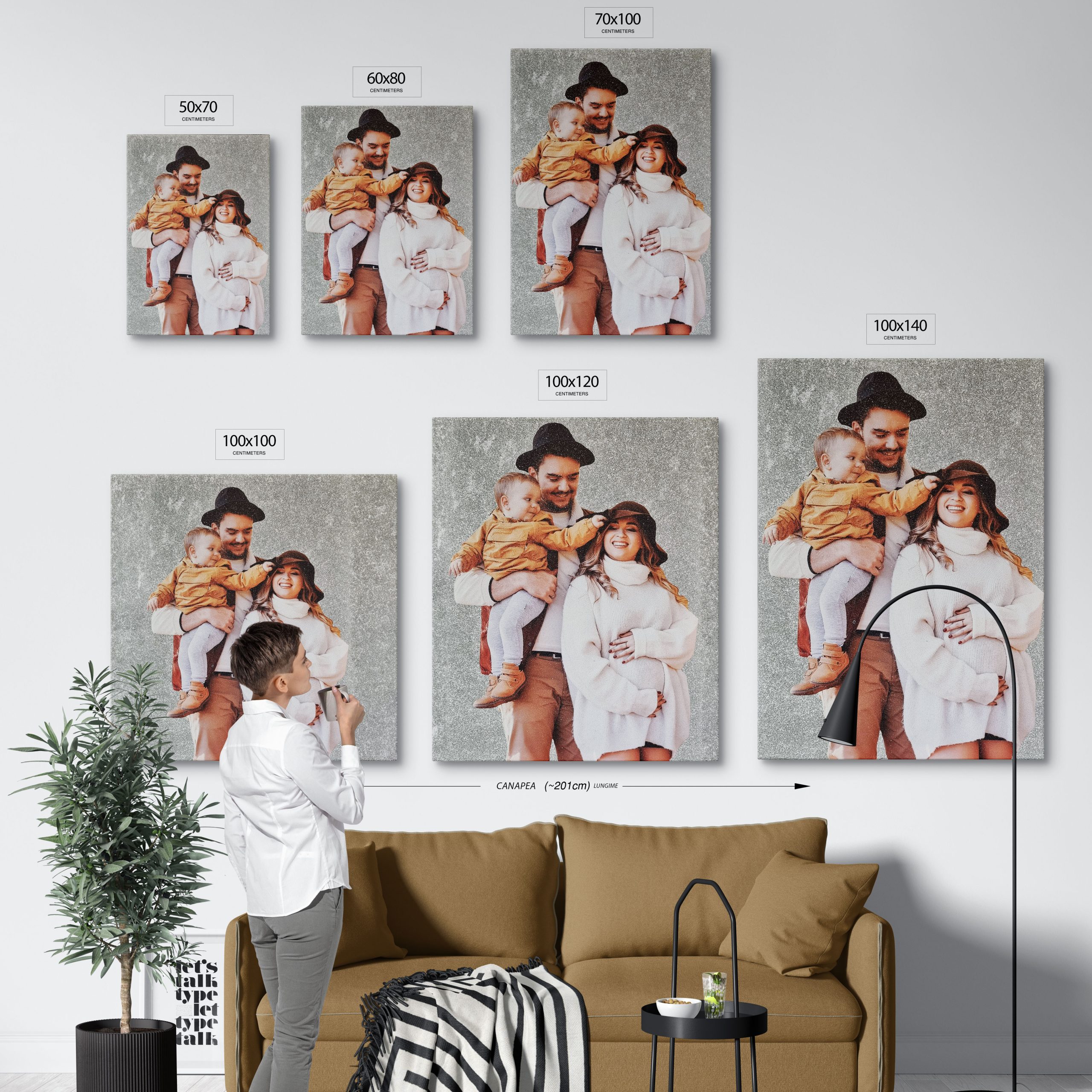 Tablouri canvas color si sclipici la diferite dimensiuni, pentru orice spațiu