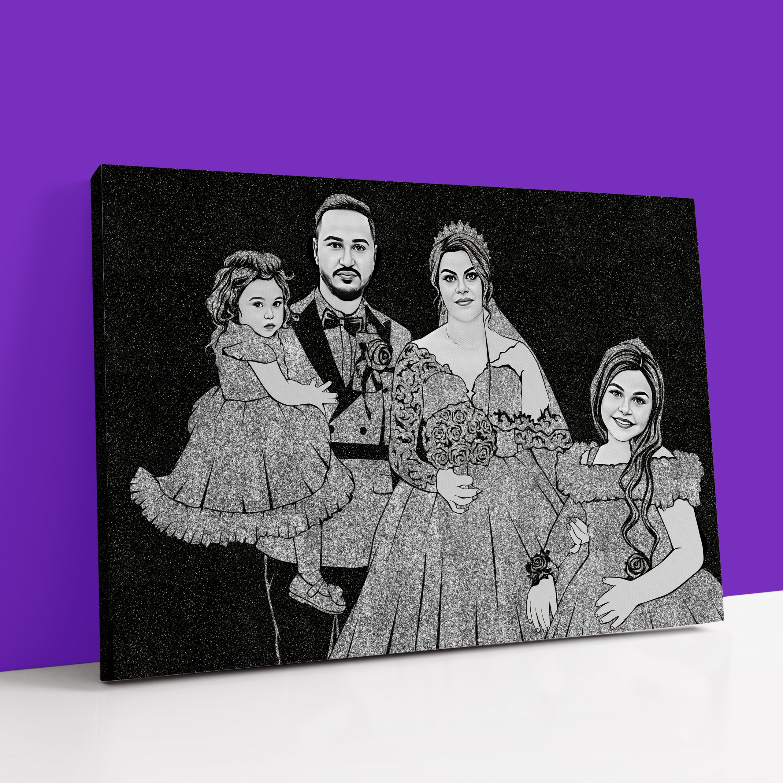 tablouri personalizate cu sclipici model 2