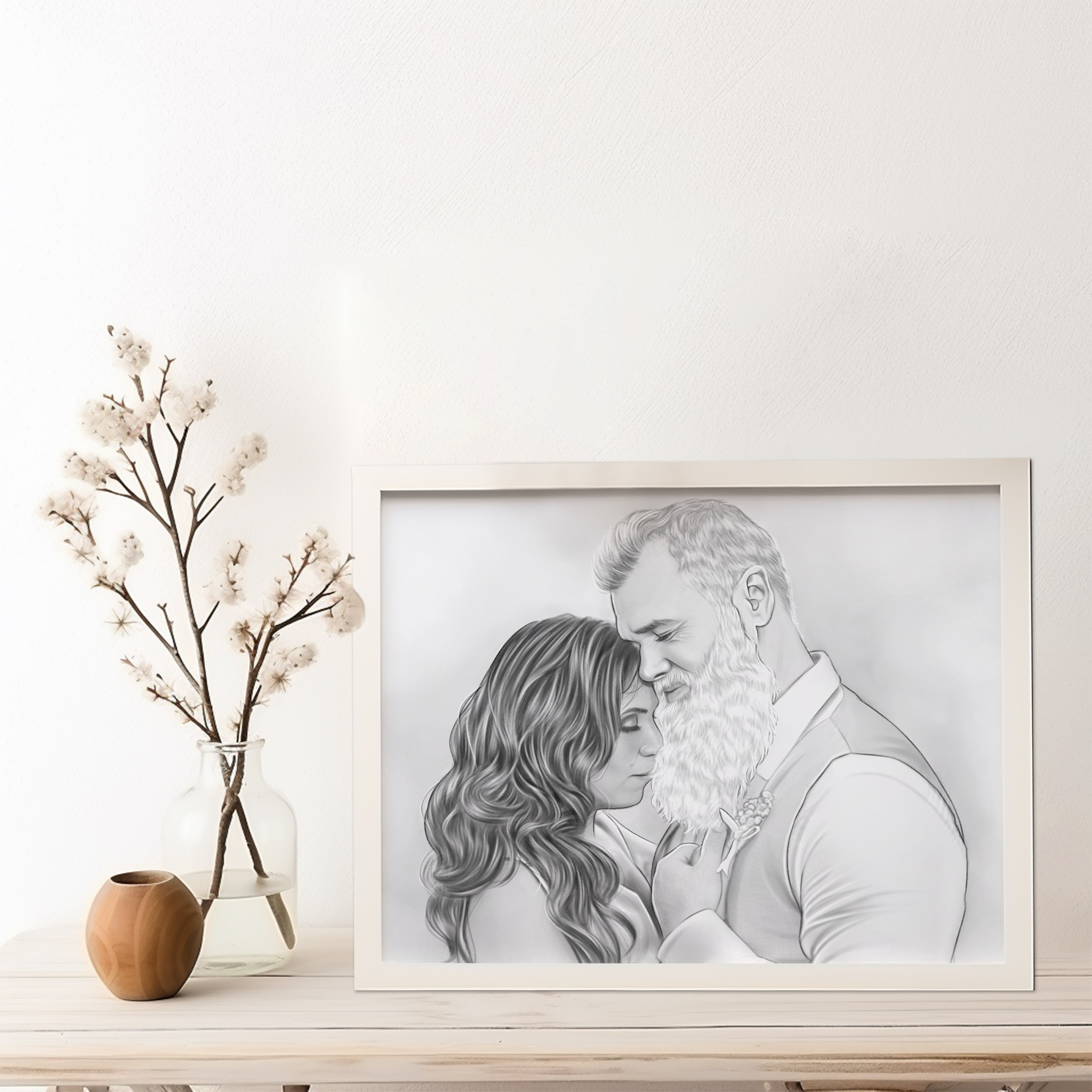 portret tablou canvas tata si fiica