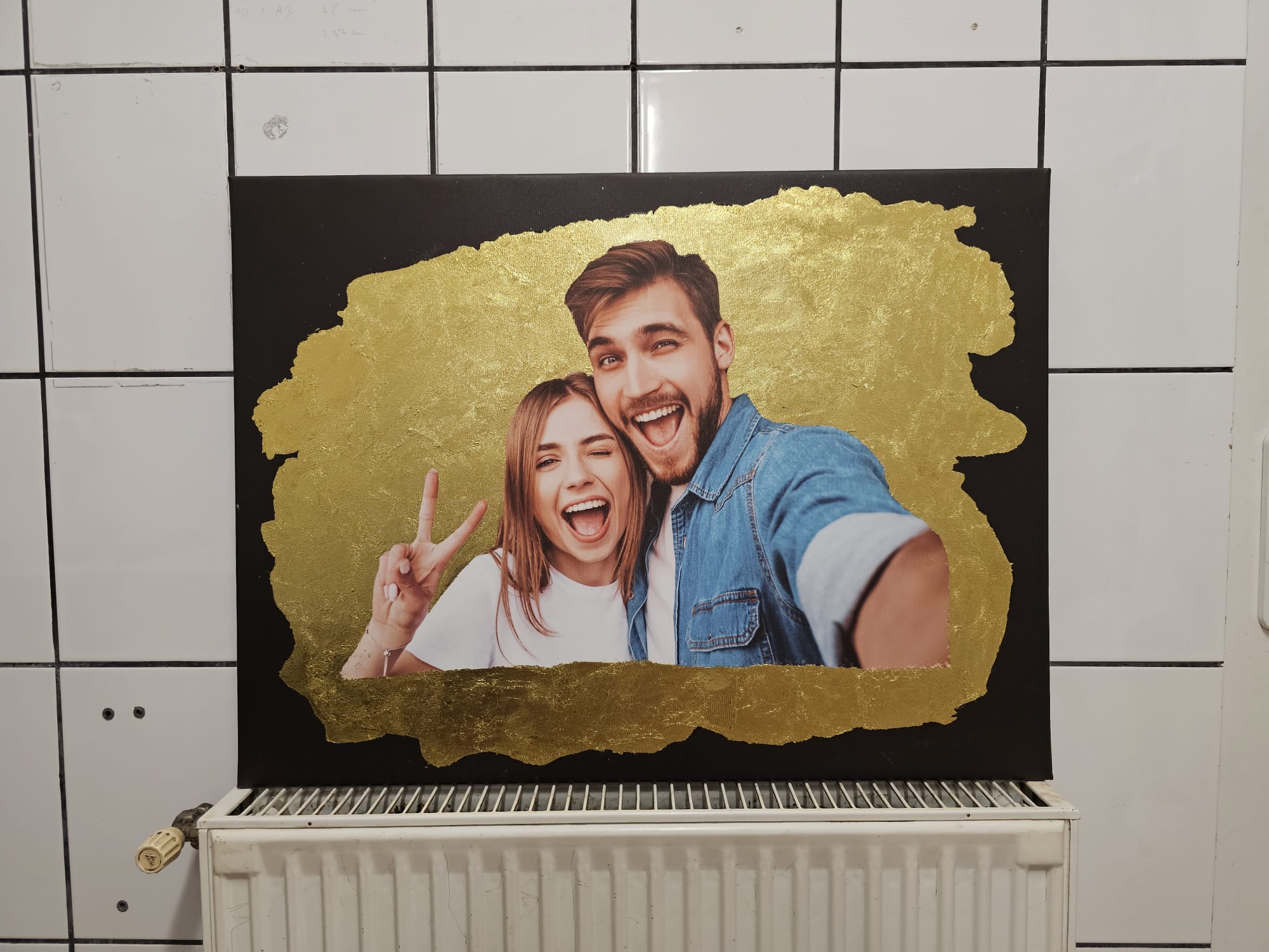 tablou cu foiță de aur