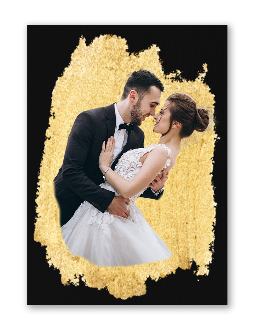 tablou personalizat cu foiță de aur